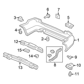 Honda OE - Rear Bumper - Bumper & Components