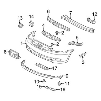 Honda OE - Front Bumper - Bumper & Components (1.3L)