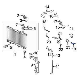 Honda OE - Left Automatic Transmission Oil Cooler Hose