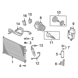 Honda OE - Upper A/C Condenser Bracket Insulator