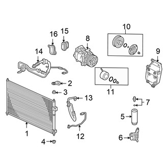Honda OE - Air Conditioner & Heater - Condenser, Compressor & Lines
