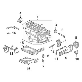 Honda OE - Air Conditioner & Heater - Evaporator & Heater Components (Hybrid)