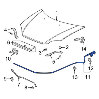 Honda OE - Front Hood Release Cable