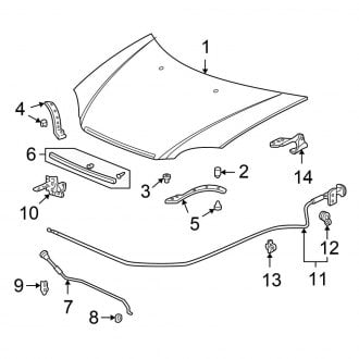 2005 Honda Civic Replacement Hoods - Hinges, Supports | CARiD