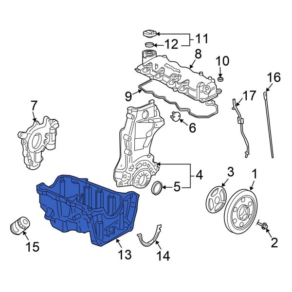 Honda OE 11200PZA000 Engine Oil Pan