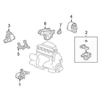 Honda OE - Engine / Transaxle - Engine & Transmission Mounting (Manual Top), (1.3L Standard Tr)