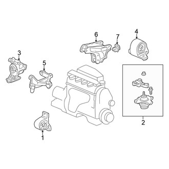 Honda OE - Engine / Transaxle - Engine & Transmission Mounting (1.3L Automatic CVT Tr)