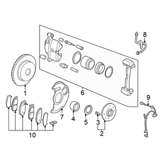Honda OE - Front Suspension - Brake Components (Hybrid)