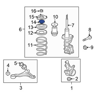 Honda OE - Front Suspension Strut Bearing