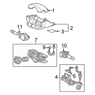Honda OE - Steering Column - Shroud, Switches & Levers (1.3L)