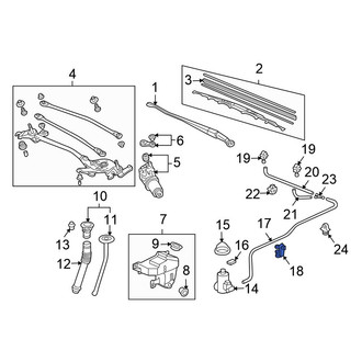 Honda OE - Front Windshield Washer Hose Holder