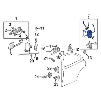 Honda OE - Front Right Door Latch Assembly