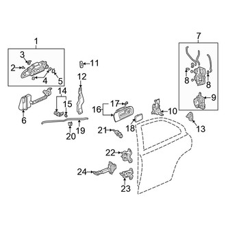 Honda OE - Front Door - Lock & Hardware