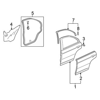 Honda OE - Rear Door - Door & Components (1.3L)