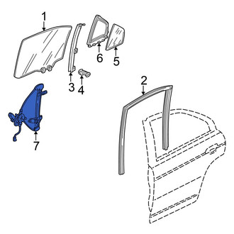 Honda OE - Rear Left Window Regulator