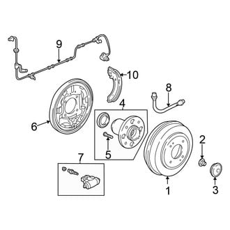 Honda OE - Rear Suspension - Brake Components (Hybrid)