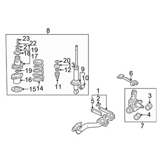 Honda OE - Rear Suspension - Suspension Components