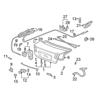 Honda OE - Trunk Lid - Lid & Components (Hybrid)