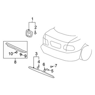 Honda OE - Trunk Lid - Exterior Trim (Hybrid)
