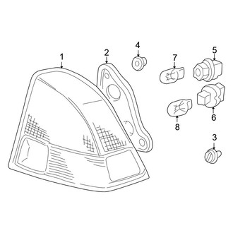 Honda OE - Rear Lamps - Tail Lamps (On Body), (1.3L)