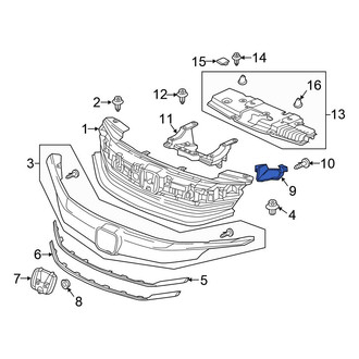 Honda OE - Front Radiator Support Air Duct