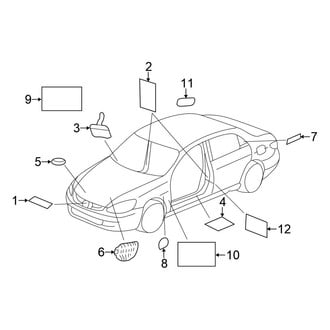 Honda OE - Information Labels - Labels (Sedan)