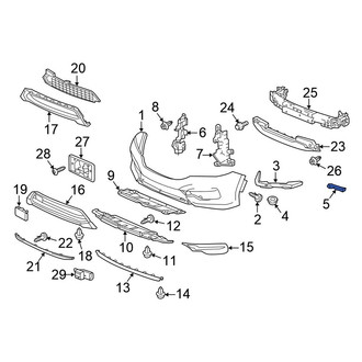 Honda OE - Front Left Bumper Guide