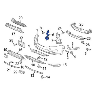Honda OE - Front Right Upper Radiator Support Air Duct