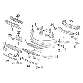 Honda OE - Front Bumper - Bumper & Components (Sedan)