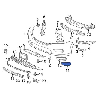 Honda OE - Rear Right Bumper Cover Spacer Panel