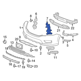 Honda OE - Front Left Radiator Support Air Duct