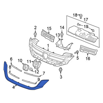Honda OE - Front Grille Molding