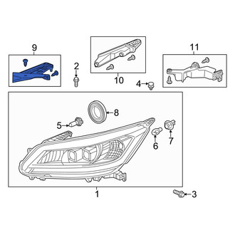 Honda OE - Right Upper Inner Headlight Bracket