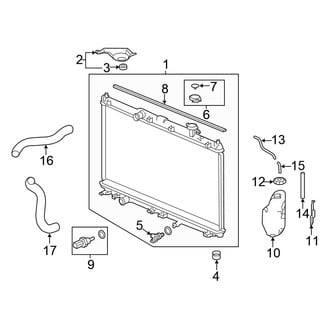 Honda OE - Cooling - Radiator & Components (Sedan 3.5L)