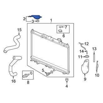 Honda OE - Left Radiator Mount Bracket