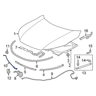 Honda OE - Front Hood & Trunk Prop Rod