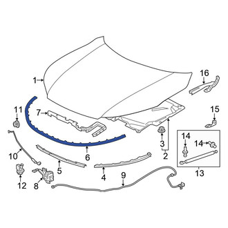 Honda OE - Front Upper Outer Hood Seal