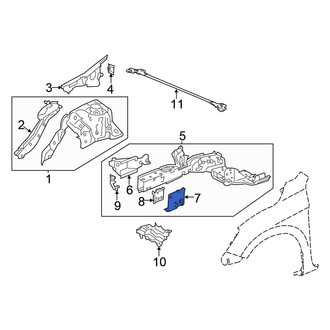 Honda OE - Front Left Frame Side Member Reinforcement