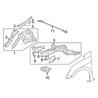 Honda OE - Fender - Structural Components & Rails