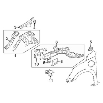 Honda OE - Fender - Structural Components & Rails (Plug-In)