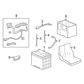 Honda OE - Electrical - Battery (Conventional), (3.5L)