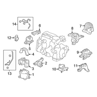 Honda OE - Engine / Transaxle - Engine & Transmission Mounting (Sedan Standard Tr)