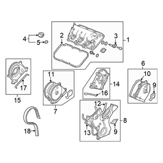 Honda OE - Engine / Transaxle - Valve & Timing Covers (Sedan 3.5L)