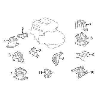 Honda OE - Engine / Transaxle - Engine & Transmission Mounting (Sedan 3.5L)