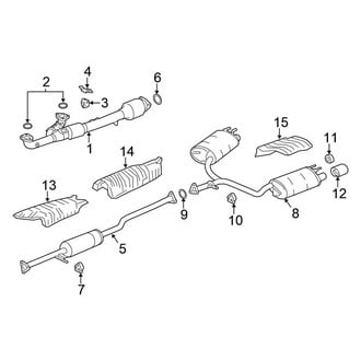 Honda OE - Exhaust System - Exhaust Components (Sedan)