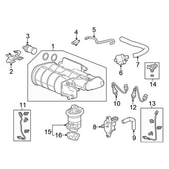 Honda OE - Emission System - Emission Components (Sedan)