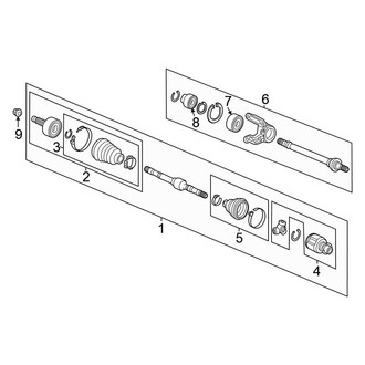 Honda OE - Front Suspension - Drive Axles (Sedan)