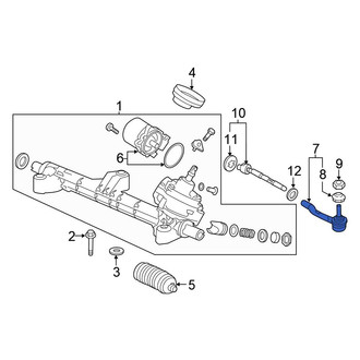 Honda OE - Right Outer Steering Tie Rod End