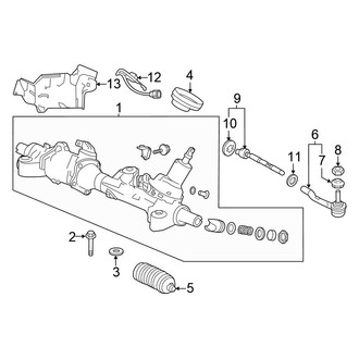 Honda OE - Steering Gear & Linkage (Sedan 3.5L)