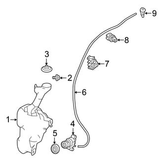 Honda OE - Windshield - Wiper & Washer Components (Washer Components), (Sedan)